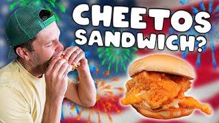 WE TRY KFC Cheetos Chicken Sandwich [upl. by Anivol]