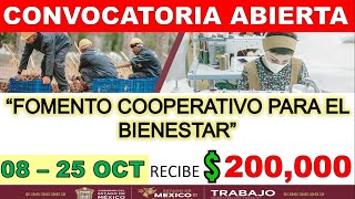 Registro Abierto quotFOMENTO COOPERATIVO PARA EL BIENESTARquot Recibe 💲200000 📆 8  25 OCT 2024 [upl. by Dorsman]