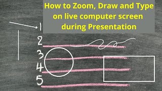 How to Draw on Live Computer Screen  zoomit tutorial  zoom it [upl. by Nnaecarg]