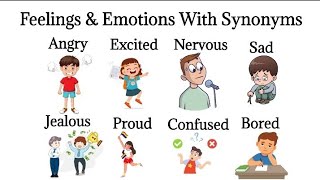 Feelings amp Emotions With Synonyms  Common Vocabulary  vocabulary [upl. by Eustacia]