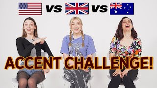 ONE language THREE accents  UK vs USA vs AUS English [upl. by Gresham457]