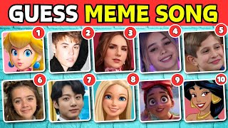 🎵 Guess The Meme Song 🎵🔥 Piper Rockelle Jungkook Justin Bieber Nidal Wonder [upl. by Siloam]