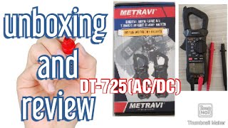 ModelDT725ACDC Digital autoranging TRMS current clamp METER  UNBOXING and REVIEW [upl. by Borg370]