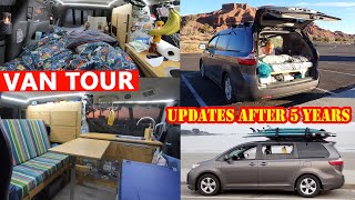 Van tour updates after 5 years minivan [upl. by Brewster]