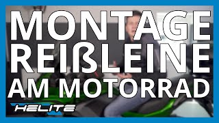 🏍🛠 Helite  Montage der Reißleine am Motorrad [upl. by Nyladnar249]