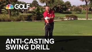 Anticasting Swing Drill  SwingFix  Golf Channel [upl. by Cresida]