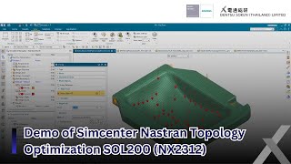 DEMOSimcenter Nastran Topology Optimization  NX2312 [upl. by Alleunam]