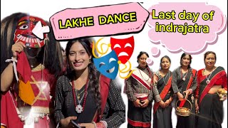 LAST DAY OF INDRA JATRA AT DHAPASI  LAKHE DANCE  NEWARI CULTURE  vlog chadanishrestha lakhe [upl. by Eimia]