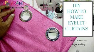 How To Make Eyelet Curtains 📌 Curtain stitching at home [upl. by Pippa842]