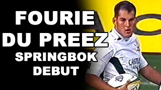 Fourie du Preezs Springbok Debut [upl. by Ainet]