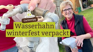 Außenwasserhähne winterfest machen Frost und Witterungsschutz für den Wasserhahn im Garten [upl. by Treblih]