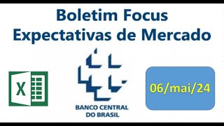 RELATÓRIO FOCUS  BACEN  06mai24 [upl. by Anawad]