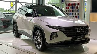 Colour Demonstration  Hyundai Tucson  Atlas white with two tone black roof atlas 2tone [upl. by Salazar194]