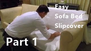 Sofa bed slipcover using easy pattern method [upl. by Lorenza]