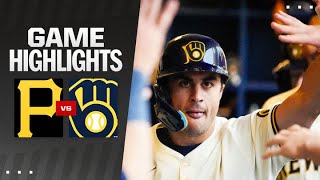 Pirates vs Brewers Game Highlights 51524  MLB Highlights [upl. by Rene]