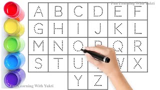 Collection of uppercase and lowercase alphabet dotted lines  ABC Alphabet Writing  ABC Song [upl. by Raffo108]