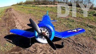 Cartoon Fatty F4U Corsair RC plane DIY [upl. by Anavlys349]