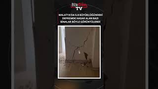 Malatyada 59 büyüklüğündeki depremde hasar alan bazı binalar böyle görüntülendi [upl. by Rozele989]