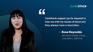 Rose Reynolds  4M Dental Implant Center  CareStack® Video Review  CareStack® [upl. by Douglass]