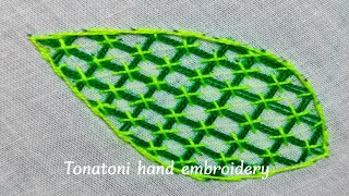 bordados a mano paso a paso 10romanian stitch embroidery tejidos para servilletas [upl. by Ellimac157]