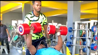 INTENSE CHEST WORKOUT WITH BARKAAD AND ETO  THRIVING BUSINESSES IN HARGEISA  Gym  Somaliland [upl. by Vala]