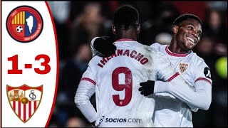 UE Olot vs Sevilla 13 All Goals ResultsHighlights Kelechi Iheanacho Goal Juanlu Sanchez Goal [upl. by Castorina]