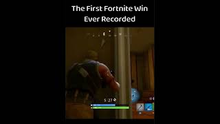 The First Ever Fortnite Win Recorded fortnitefunnyfirstwin [upl. by Eelinnej390]