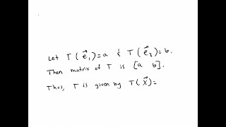 Describe all linear transformations from ℝ2 to ℝℝ… [upl. by Aizan706]