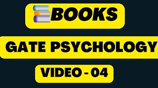 GATE PSYCHOLOGY BEST BOOOKS  SELF STUDY BOOKS FOR GATE PSYCHOLOGY [upl. by Ahsuat]