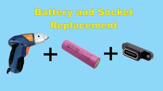 Battery and Socket Replacement Ni to Li battery and Type c socket [upl. by Anaul659]