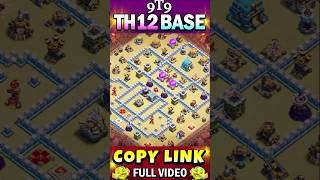 New TH12 Base for WarCWLTrophy Pushing 🔥 STRONGEST Town Hall 12 Base clashofclans [upl. by Ahsel]