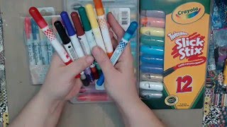 Distress Crayons VS Crayola Slick Stix VS Recollections VS Target Watercolor Crayons [upl. by Cerracchio]