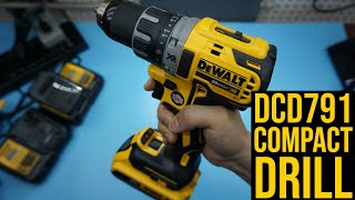 DeWALT DCD791 Compact Drill Review Charging Drilling Test Do Not Buy Atomic DCD708 [upl. by Nylarahs702]