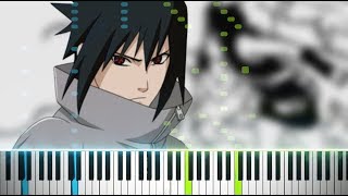 Naruto Shippuden OST II  Sasukes Theme  quotHyouhakuquot  quotKokutenquot Synthesia Piano Tutorial [upl. by Bury]