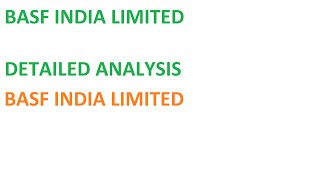 BASF INDIA LIMITED DETAILED ANALYSISNovember 2024 Current Price Rs 6000due to bad results [upl. by Marchall420]