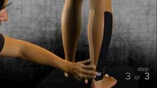 Calf Strain Taping Instructions using StrengthTape Kinesiology Tape [upl. by Wyne]