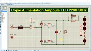 Brancher 30 LED sur 220v 50hz [upl. by Nehtiek]