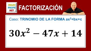 Caso 6 de factorización trinomio de la forma ax²bxc Ejercicio 4 [upl. by Naesad338]