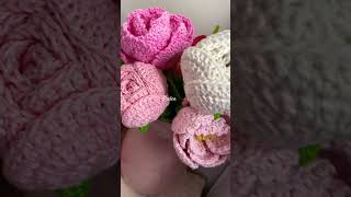 Peonias forma 1 y 2 Crochet crochet peonias hechoamano [upl. by Martinelli491]