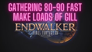 FFXIV Endwalker  Leveling Gatherers 8090 Fast Less than 3 hours [upl. by Enelear]