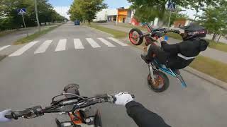 KTM EXC 300450 WHEELIES [upl. by Sudnor]