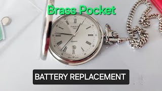 Battery replacement Tissot Savonnette Palladium Plated Brass Pocket T83650813 [upl. by Chavey]