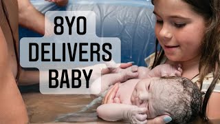 8YR OLD DELIVERS BABY HOME ALONE IN POOL  Unassisted Birth  422 Weeks [upl. by Melamie]