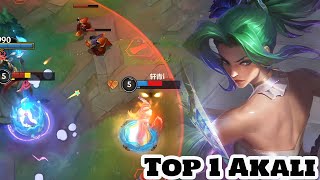 Wild Rift Akali  Top 1 Akali Gameplay Rank master [upl. by Juta]