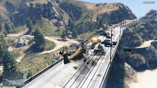 GTA 5  Stealing a Military Helicopter Savage  Five Star Escape VEDGA [upl. by Towland]