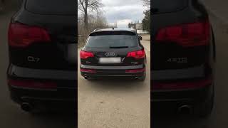 audi q7 42 tdi straight pipe exhaust [upl. by Nomrac]