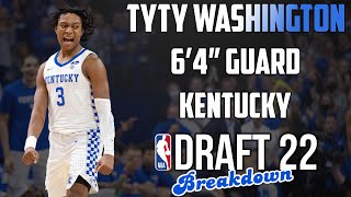 TyTy Washington Scouting Report  2022 NBA Draft Breakdowns [upl. by Ecinahs]