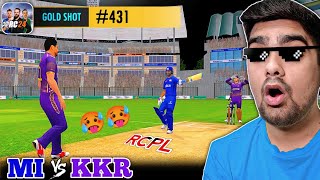 GOLD SHOT 🥵 MI Vs KKR Hard Mode RC 24 Real Cricket 24 [upl. by Zarla]