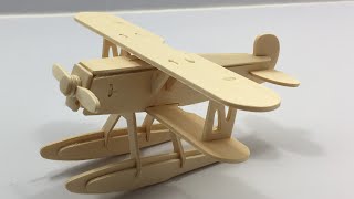 DIY Miniature HEINKEL HE51  Woodcraft Construction Kit [upl. by Philps]