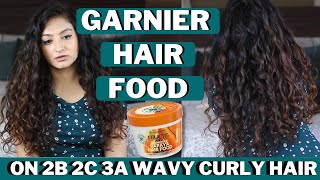 Garnier Hair Food on 2b 2c 3a Wavy Curly Hair [upl. by Ariom190]